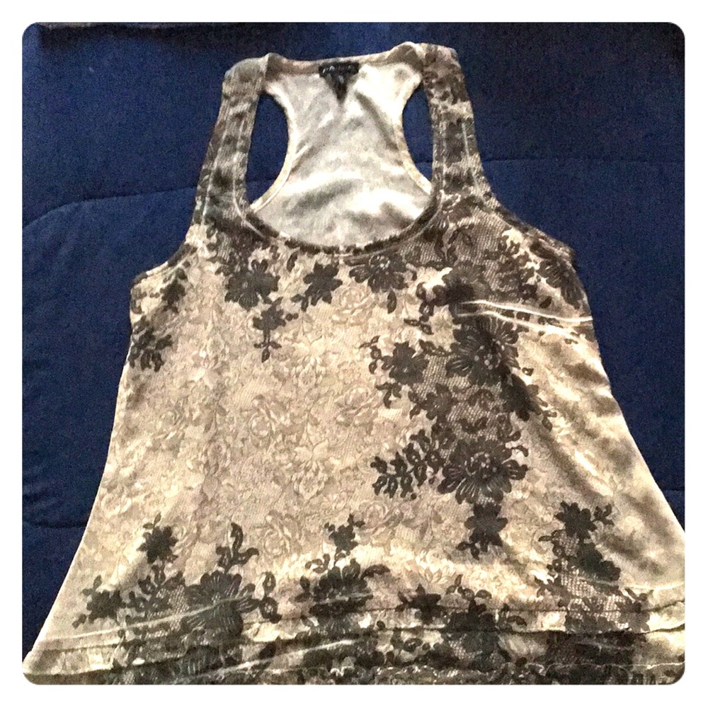 Sheer Razor back floral tank